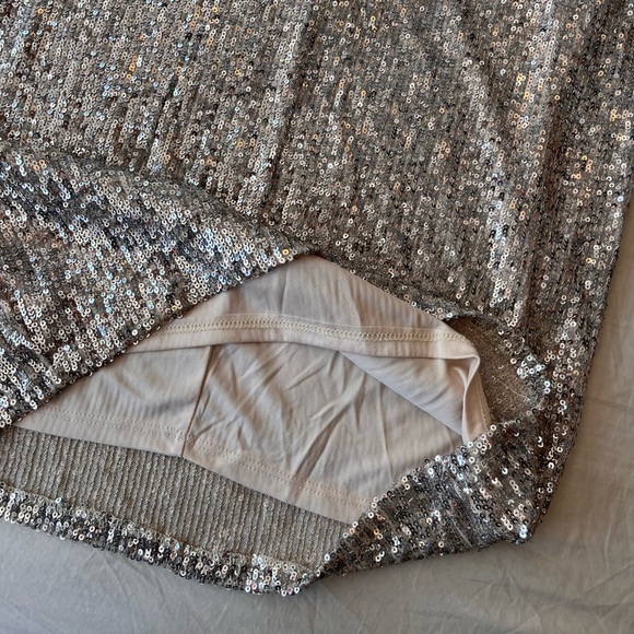 NWT Cable & Gauge Champagne Sequin Skirt S - Picture 7 of 12